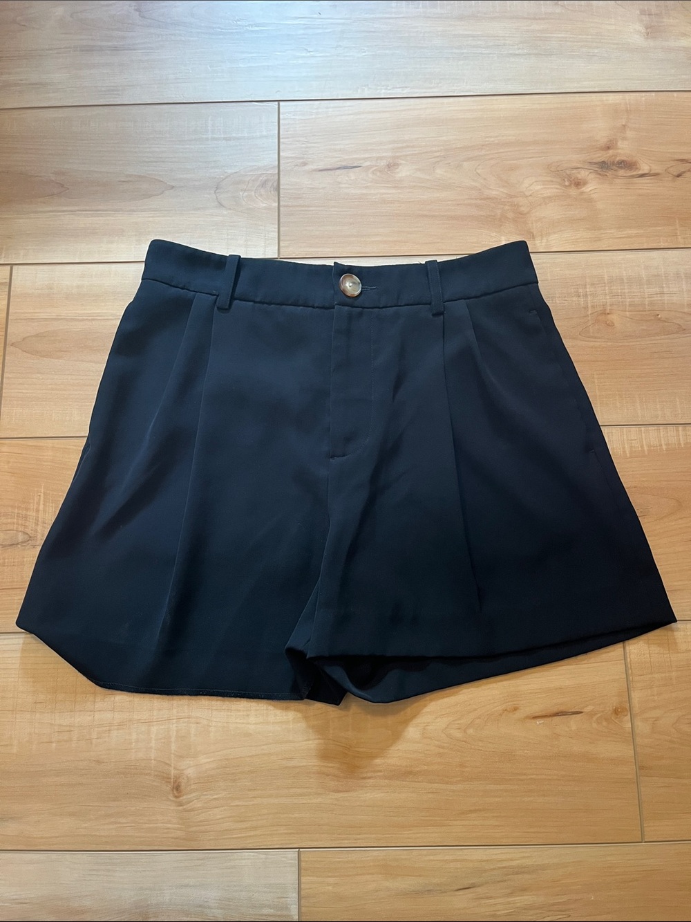 Vince Black High-Waist Tailored Shorts